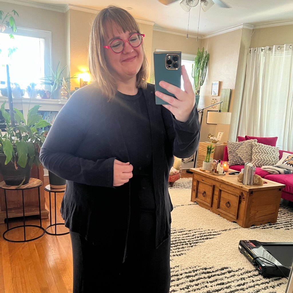 Anthropologie Splendid Black No Closure Cardigan In L